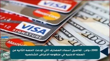 2000 دولار.. تفاصيل أسماء المصارف التي أودعت الحصة الثانية من العملة الأجنبية في منظومة الأغراض الشخصية